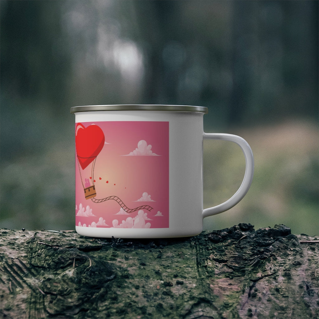 Happy Valentine's Day Enamel Camping Mug