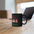 Three Gnomes Merry Christmas 11oz Black Mug