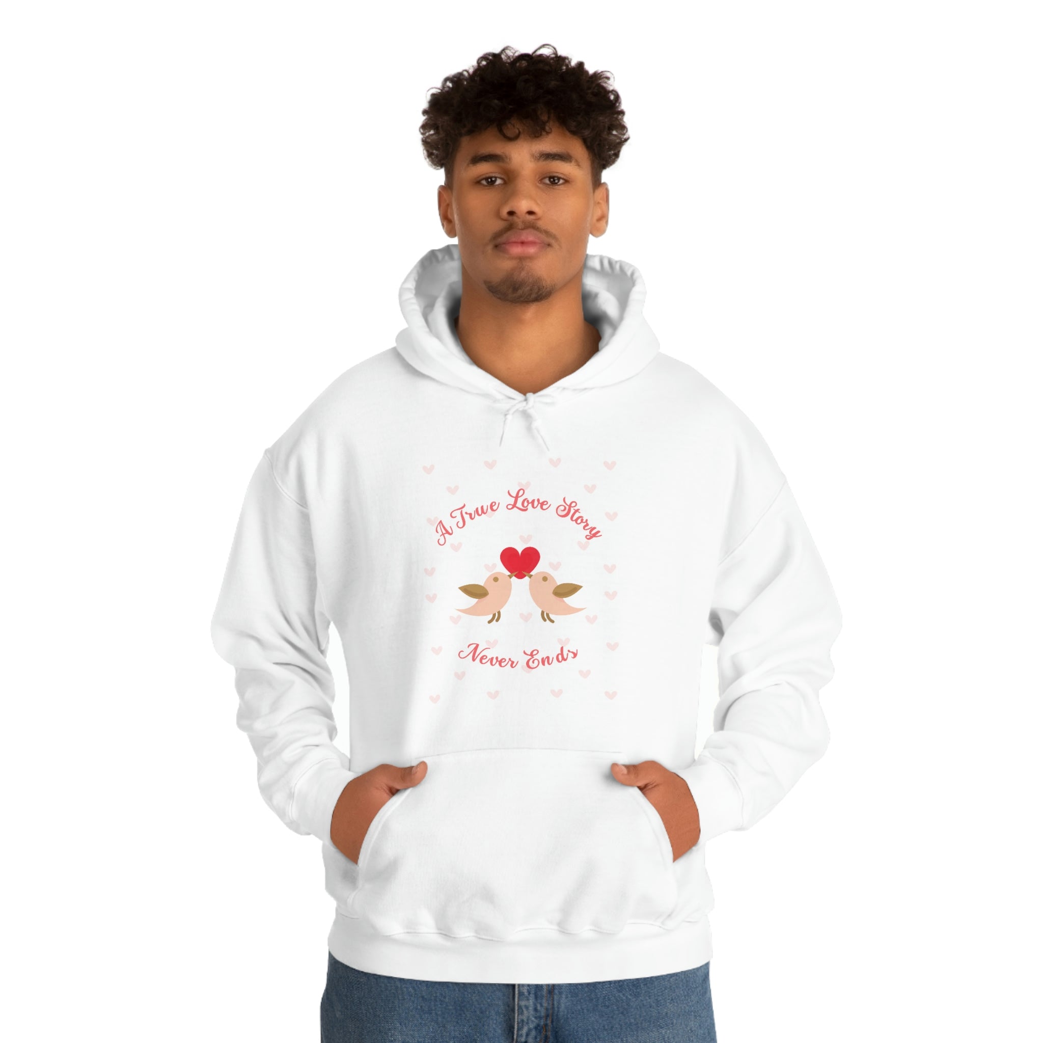 A True Love Story Never Ends Unisex Heavy Blend™ Hooded Sweatshirt