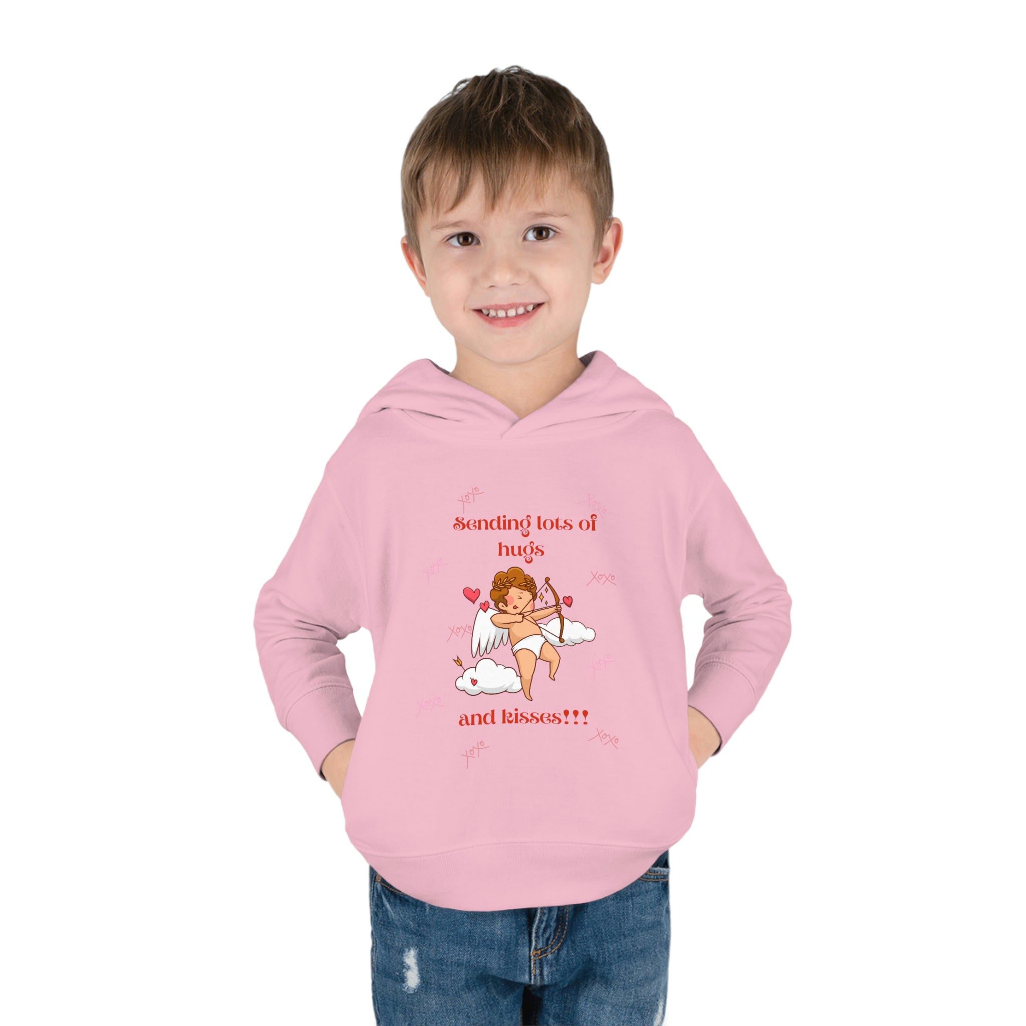 Sending Lots Of Hugs & Kisses!!! Toddler Pullover Fleece Hoodie