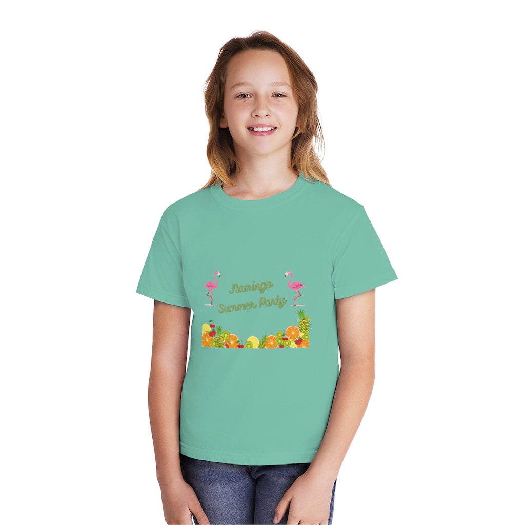 Flamingo Summer Party Youth Midweight Tee