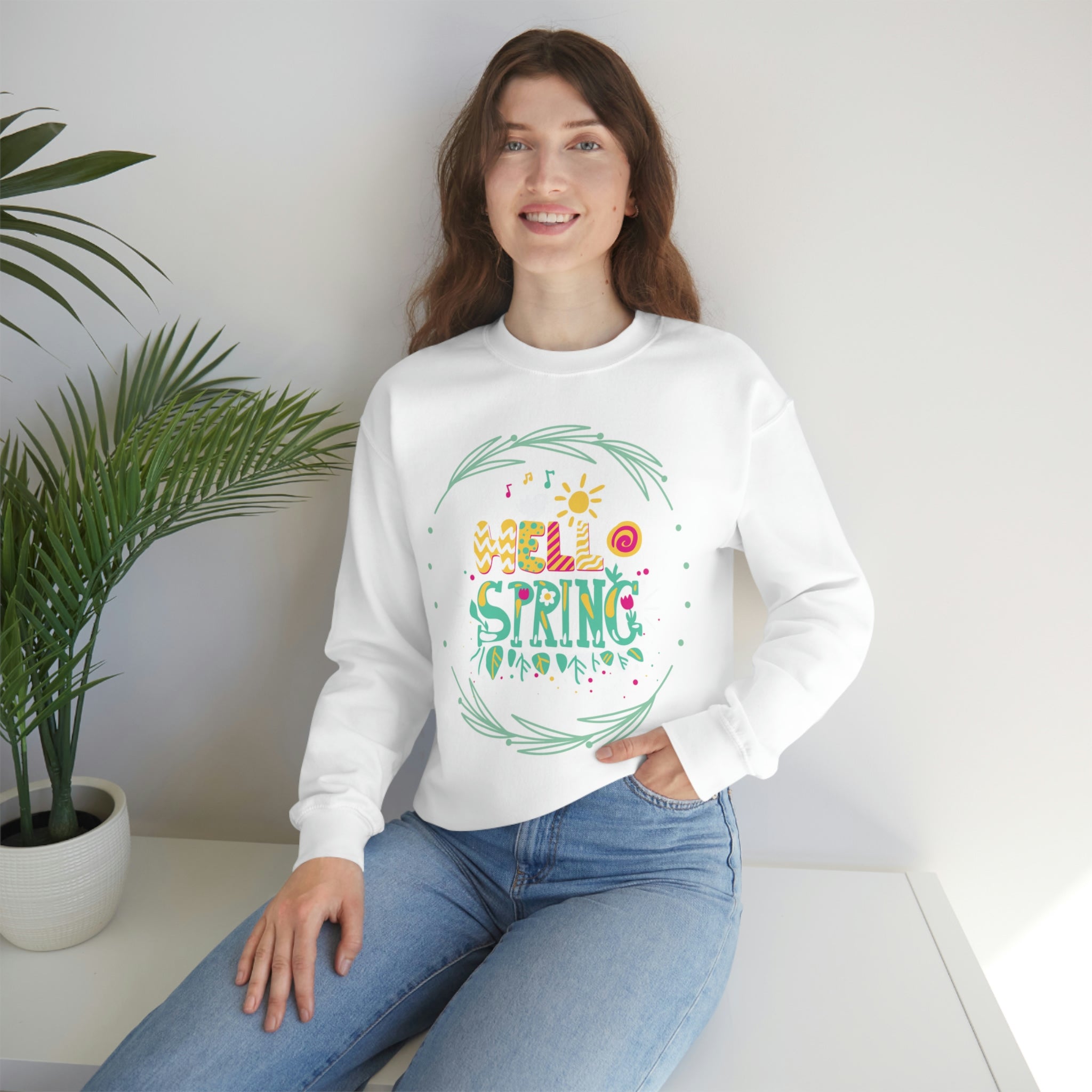 Hello Spring Unisex Heavy Blend™ Crewneck Sweatshirt