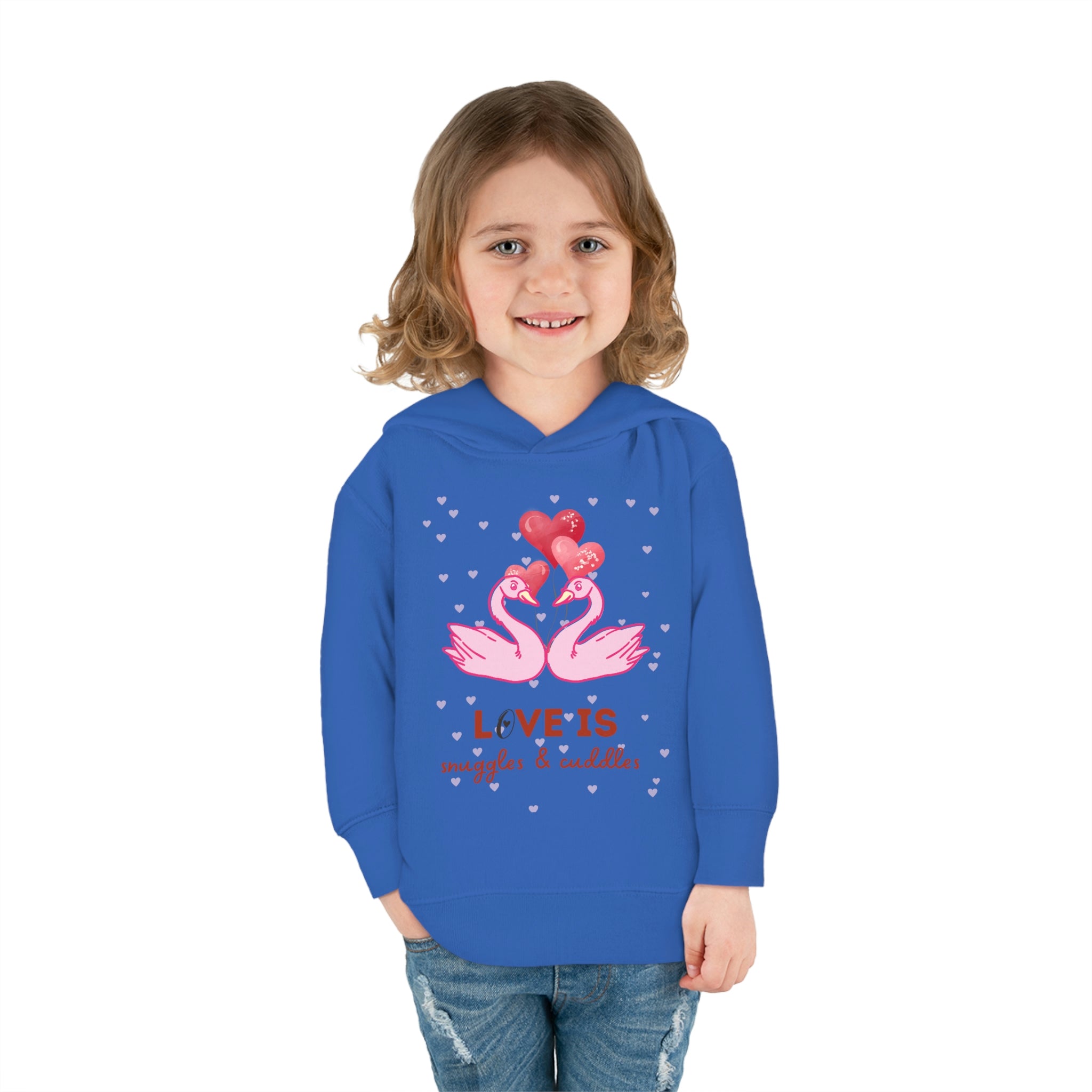 Love Is Snuggle & Cuddles Toddler Pullover Fleece Hoodie