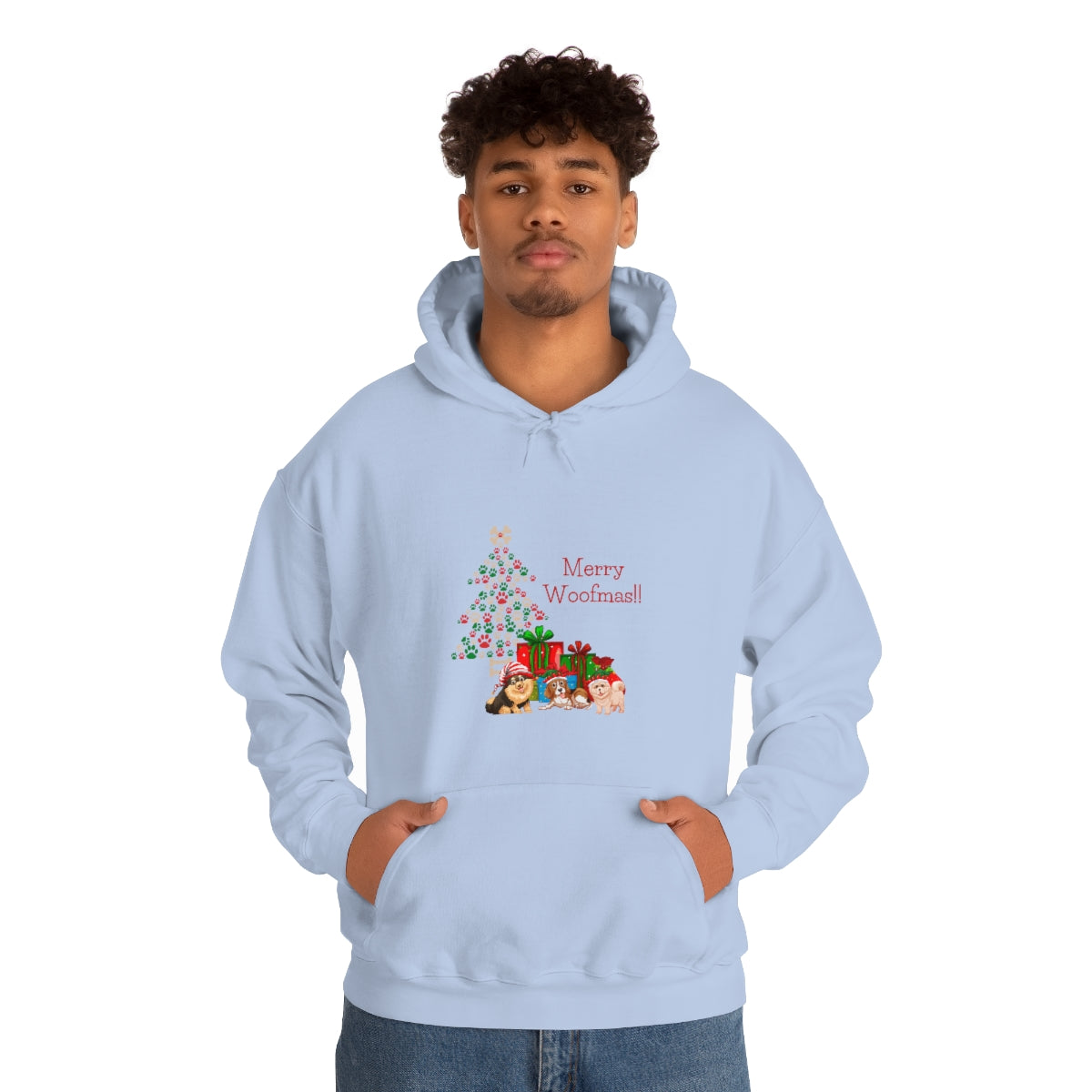 Merry Woolfmas Unisex Heavy Blend™ Hooded Sweatshirt