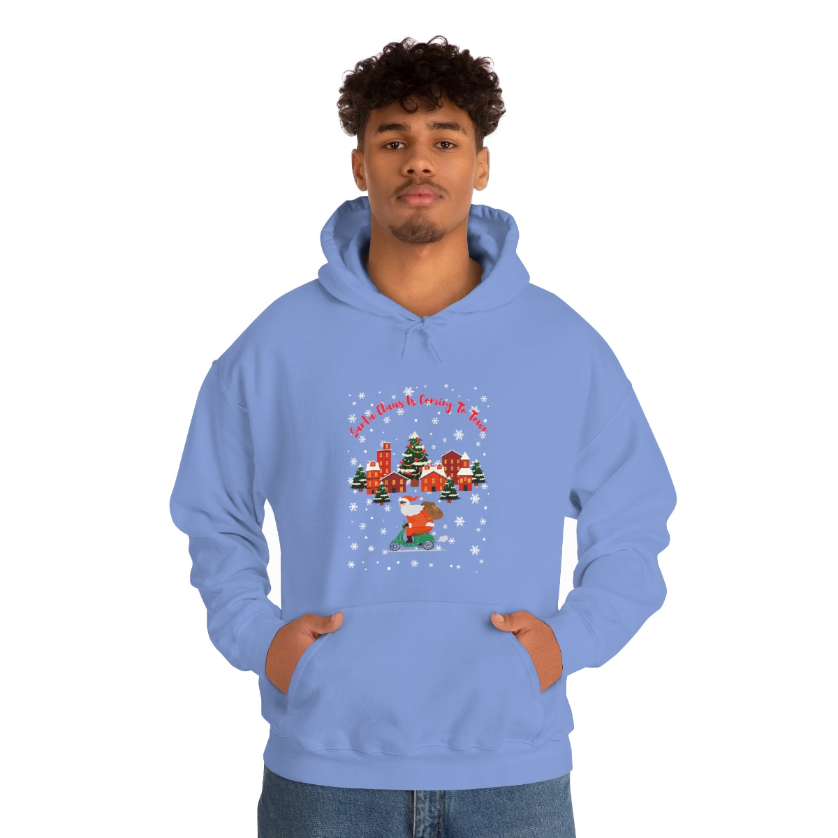 Santa Claus Is Coming To Town Unisex Heavy Blend™ Hooded Sweatshirt