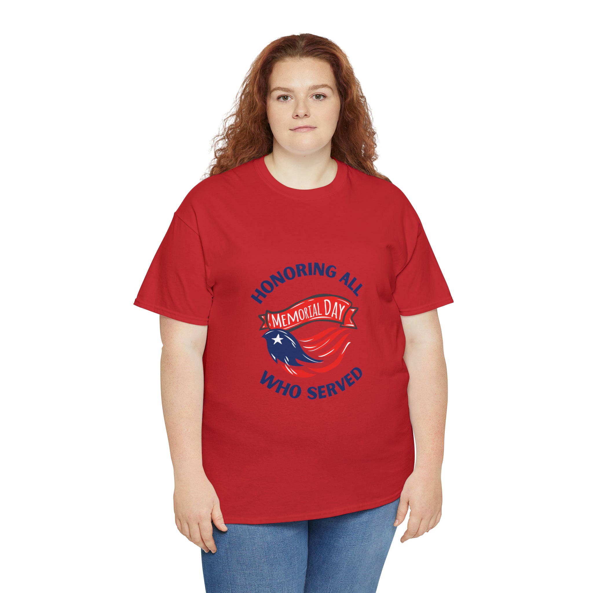 Memorial Day Honoring All Who Served Unisex Heavy Cotton Tee