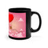 Happy Valentine's Day Black Coffee Mug, 11oz