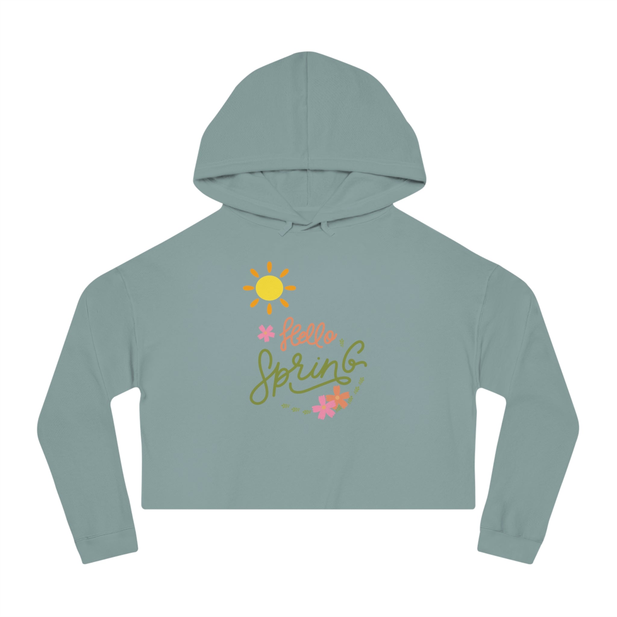 Spring Sunshine Women’s Cropped Hooded Sweatshirt