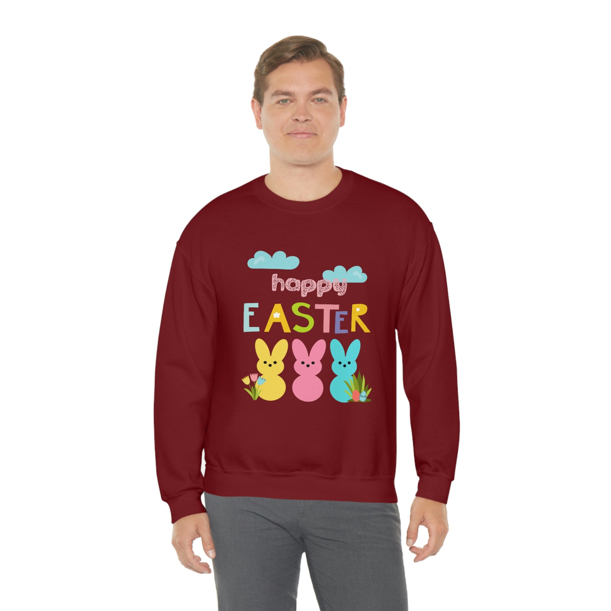 Happy Easter Bunny Unisex Heavy Blend™ Crewneck Sweatshirt