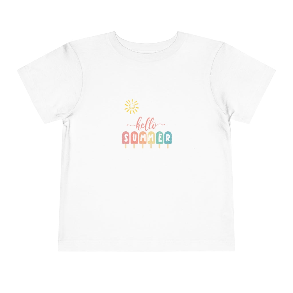 Sunny Hello Summer Toddler Short Sleeve Tee