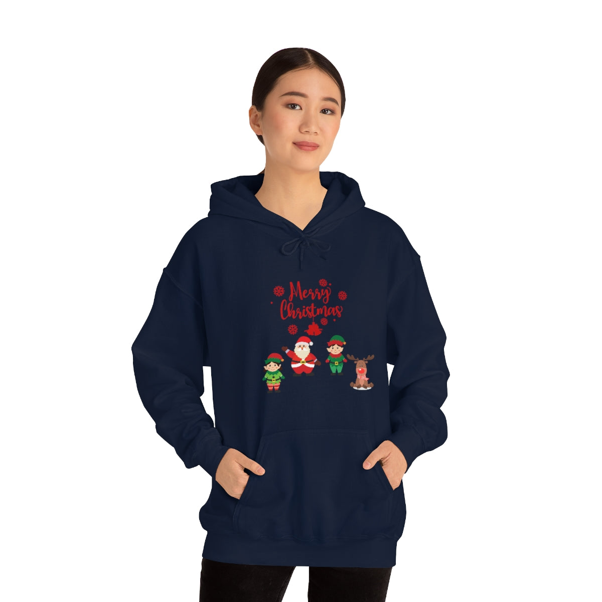 Merry Christmas From Santa & Helpers Unisex Heavy Blend™ Hooded Sweatshirt