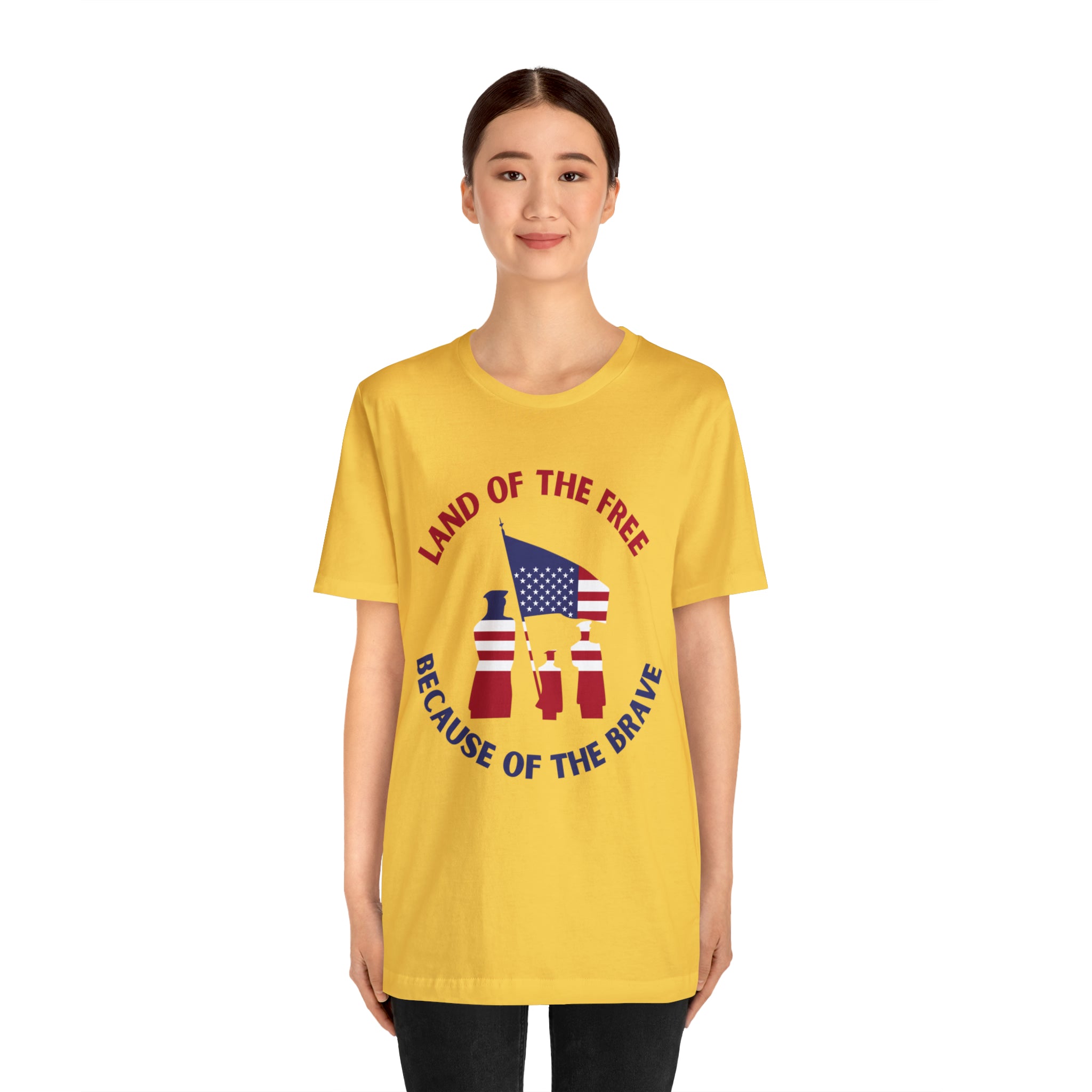 Memorial Day Land Of The Free Unisex Jersey Short Sleeve Tee