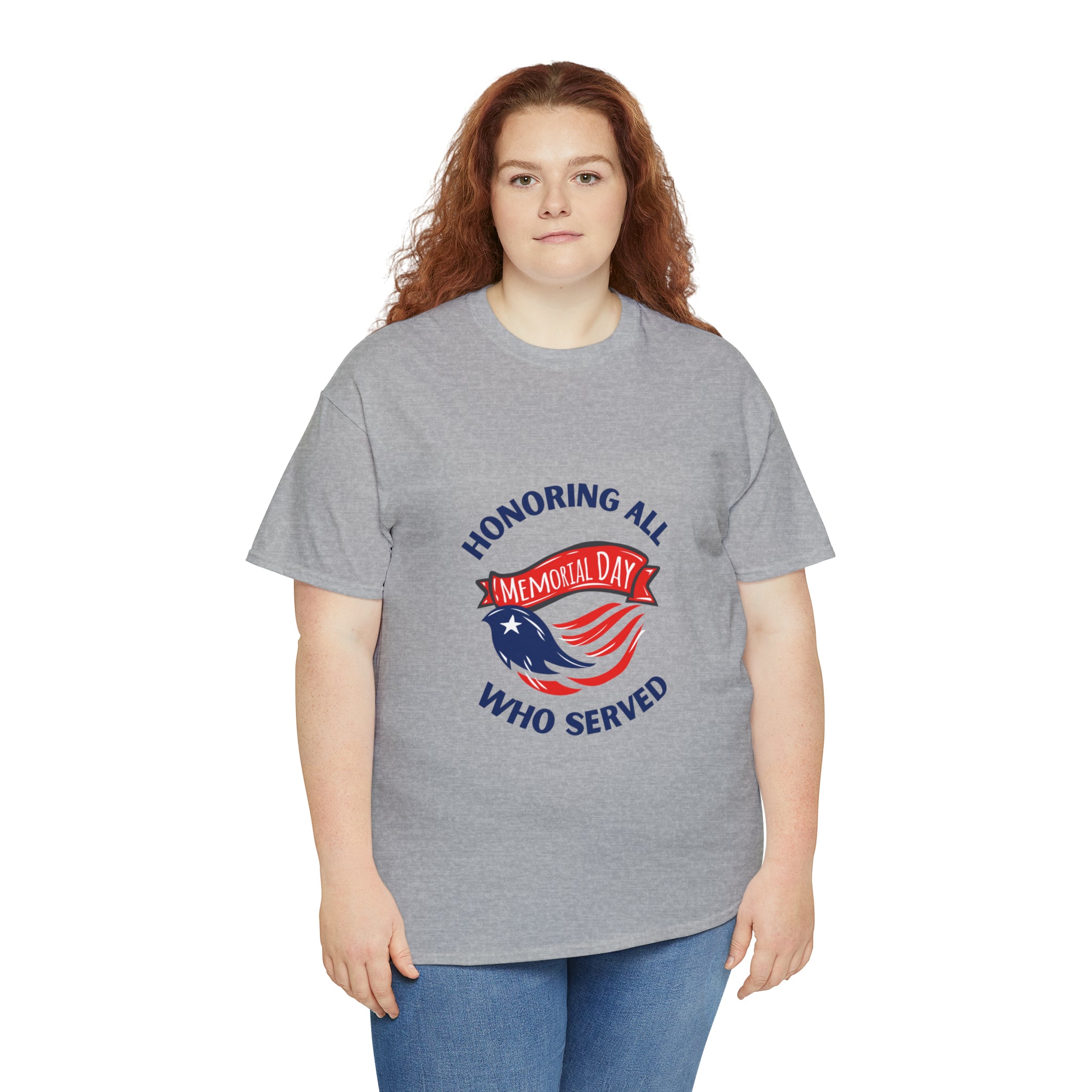 Memorial Day Honoring All Who Served Unisex Heavy Cotton Tee