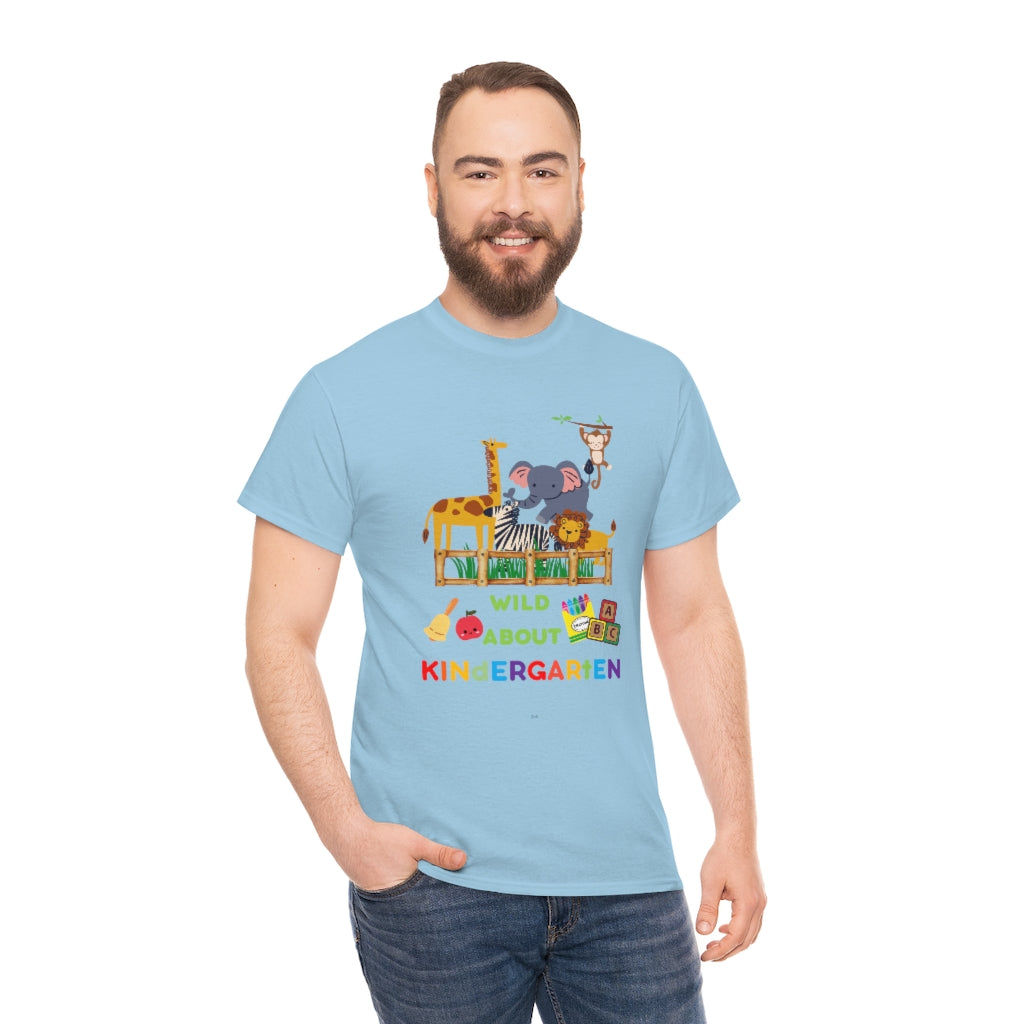 Wild About Kindergarten Unisex Heavy Cotton Tee