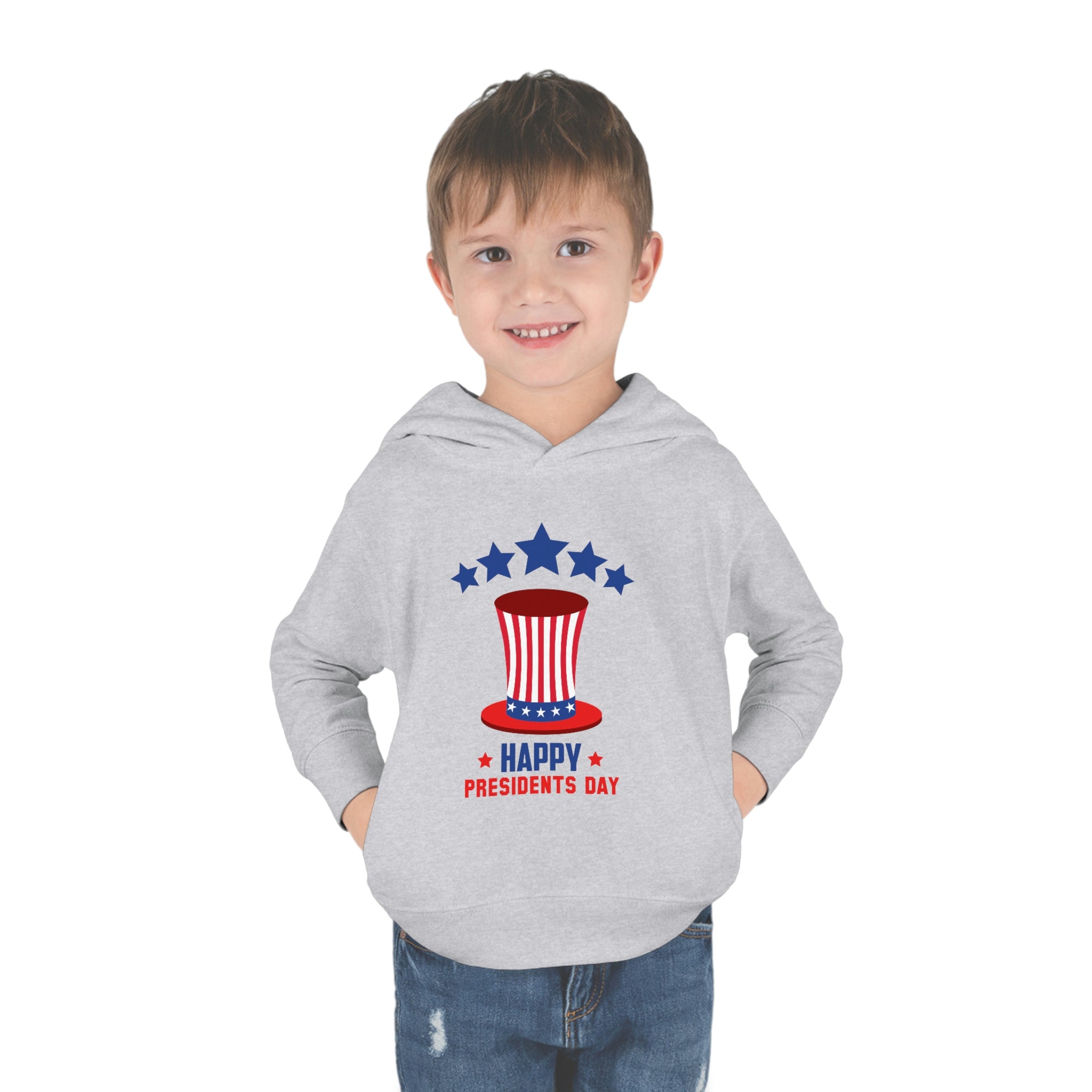 Happy President's Day Hat Toddler Pullover Fleece Hoodie