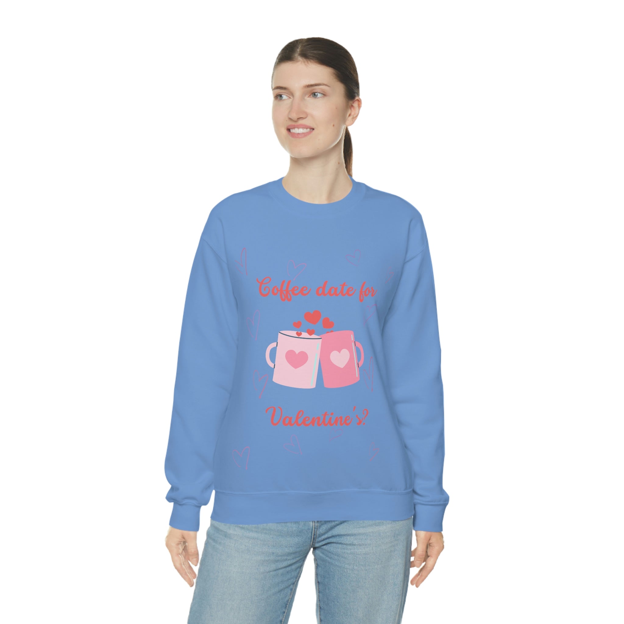 Coffee Date For Valentine's Unisex Heavy Blend™ Crewneck Sweatshirt