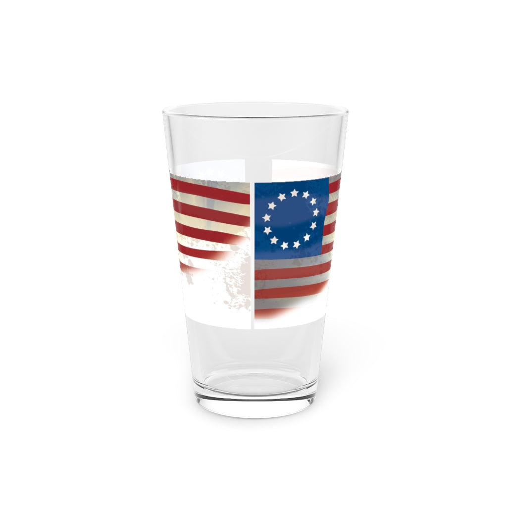 US Flag Pint Glass, 16oz