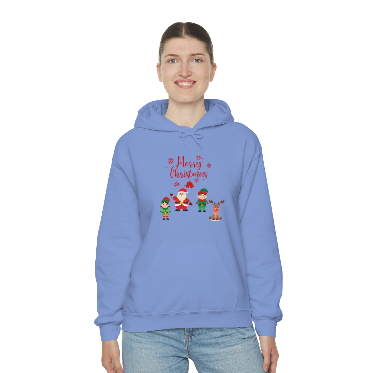 Merry Christmas From Santa & Helpers Unisex Heavy Blend™ Hooded Sweatshirt