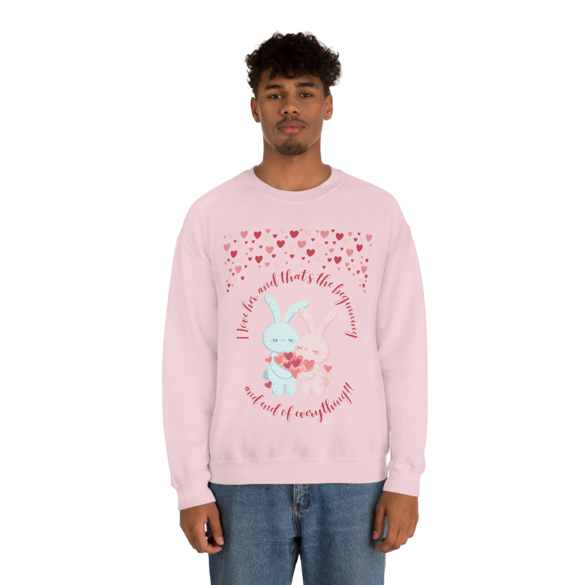 The I Love Her U & Me Unisex Heavy Blend™ Crewneck Sweatshirt