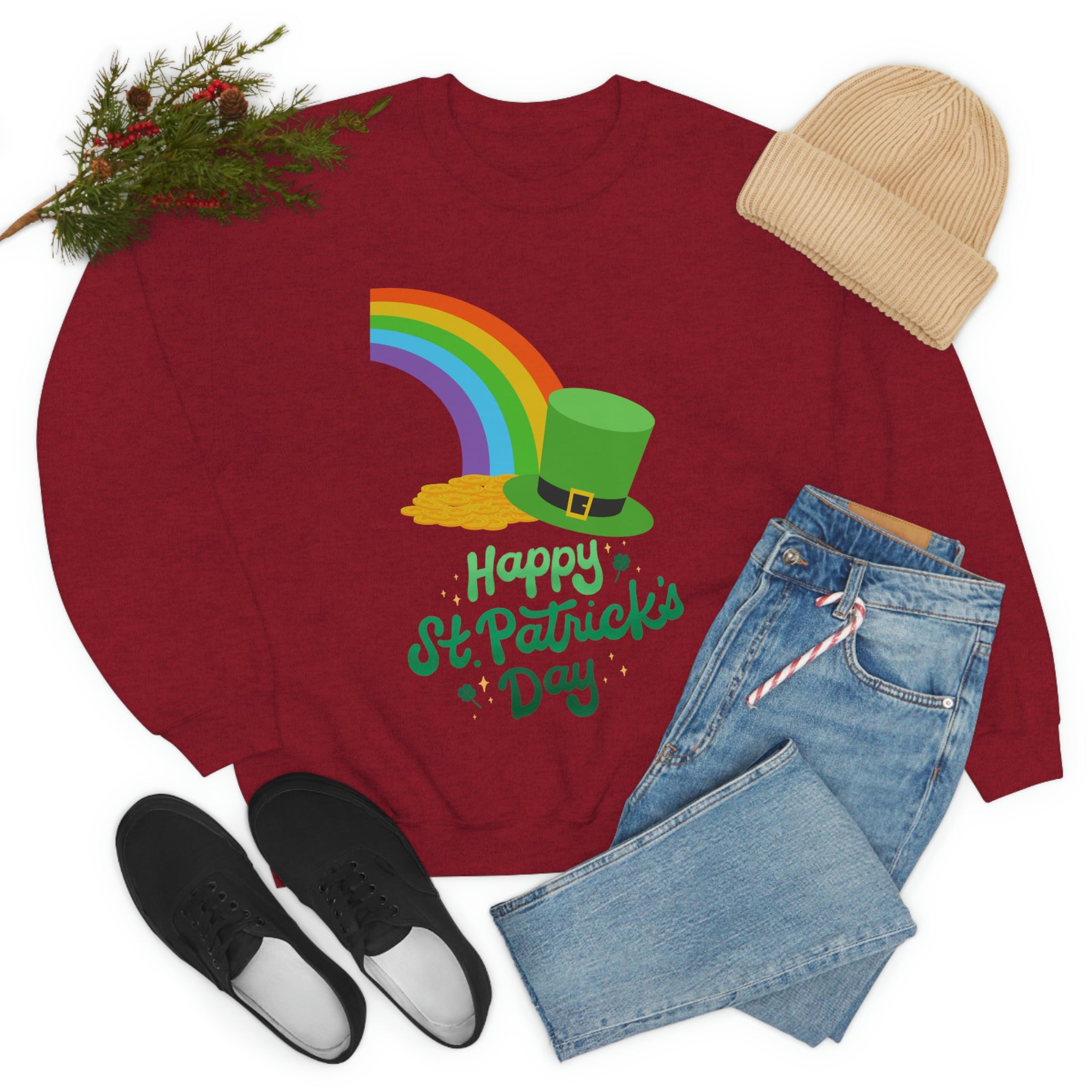 Happy Saint Patrick Day Unisex Heavy Blend™ Crewneck Sweatshirt