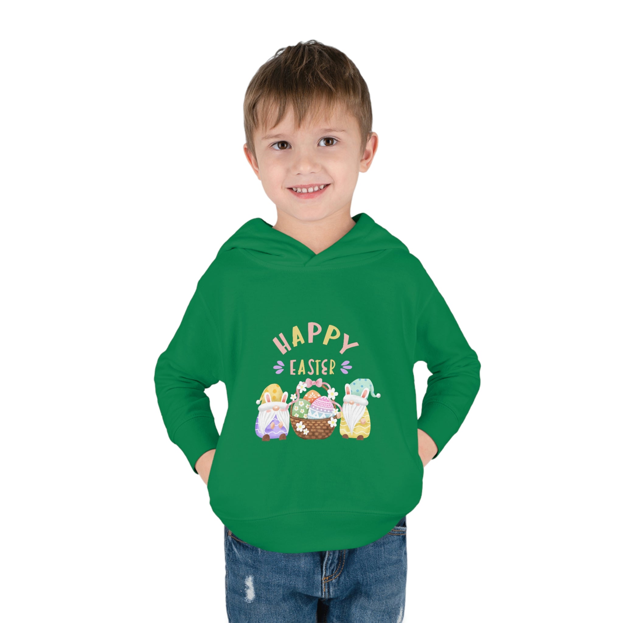 Happy Easter Gnome Toddler Pullover Fleece Hoodie