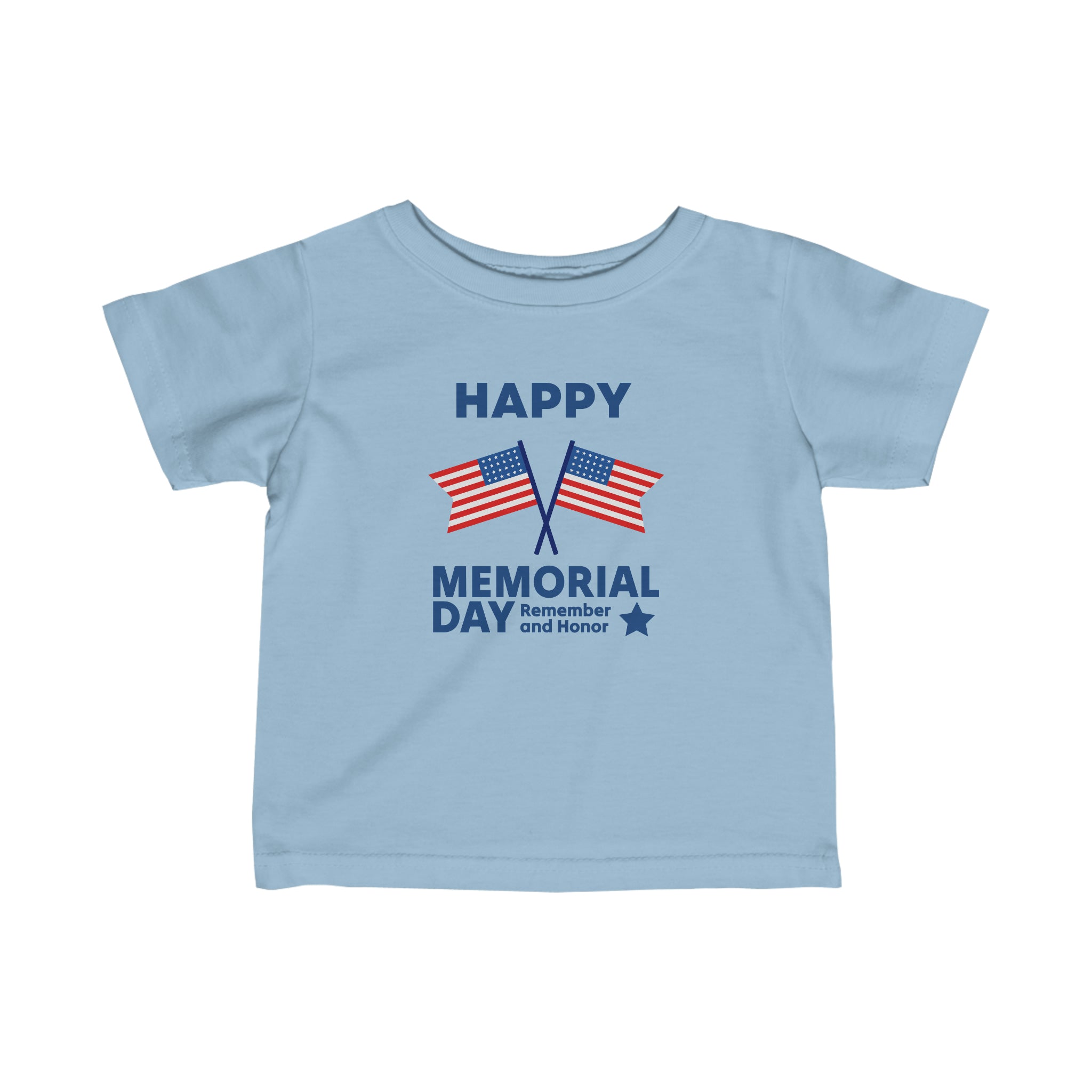 Happy Memorial Day Infant Fine Jersey Tee