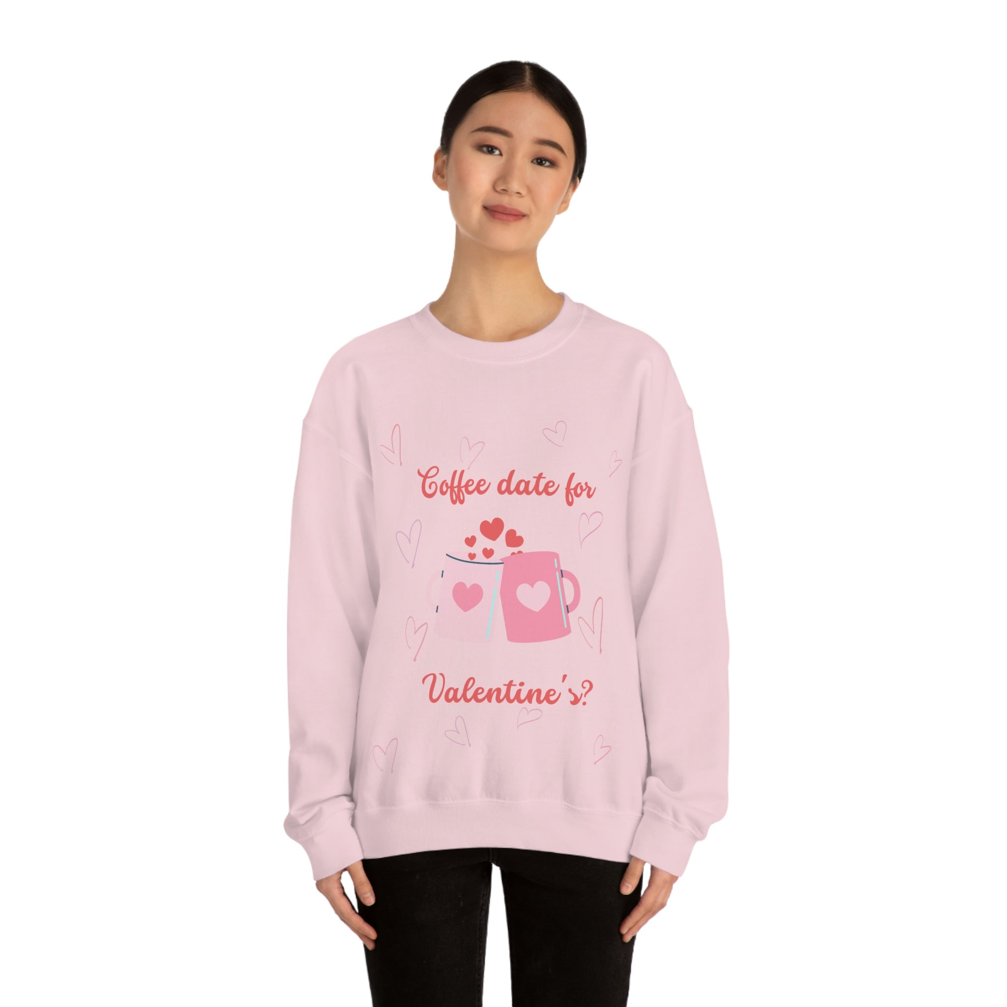 Coffee Date For Valentine's Unisex Heavy Blend™ Crewneck Sweatshirt