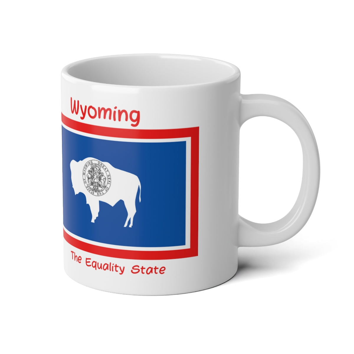 Wyoming State Flag Jumbo Mug, 20oz