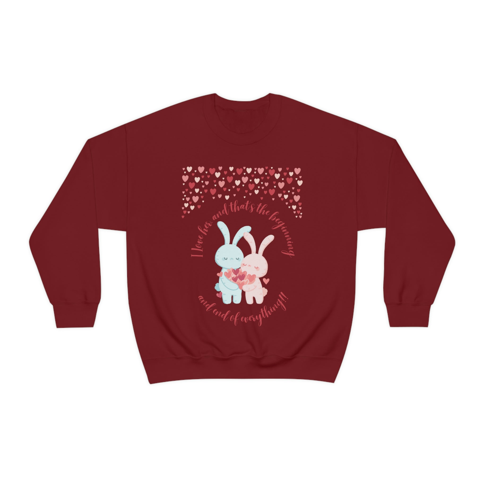 The I Love Her U & Me Unisex Heavy Blend™ Crewneck Sweatshirt