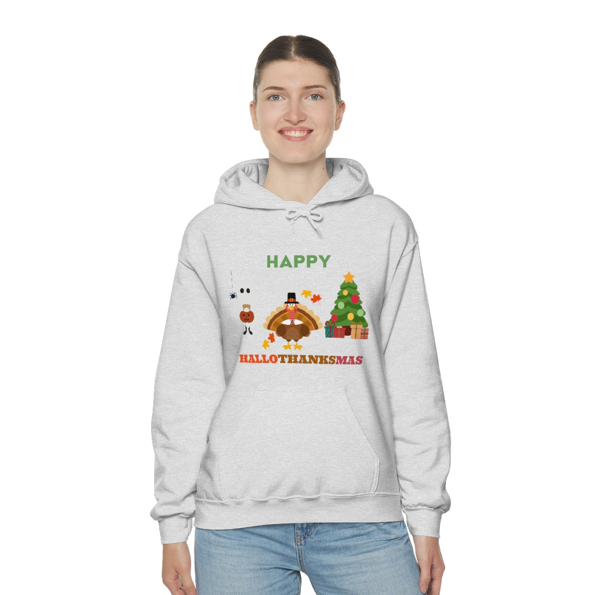 Happy Hallothanksmas Unisex Heavy Blend™ Hooded Sweatshirt