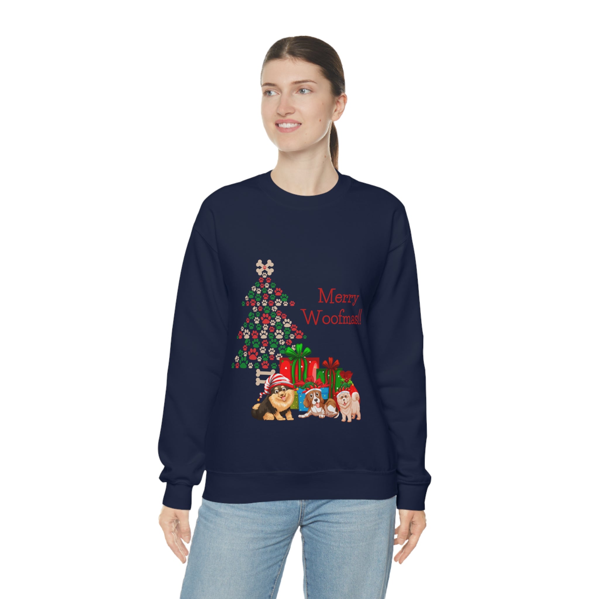 Merry Woolfmas Unisex Heavy Blend™ Crewneck Sweatshirt