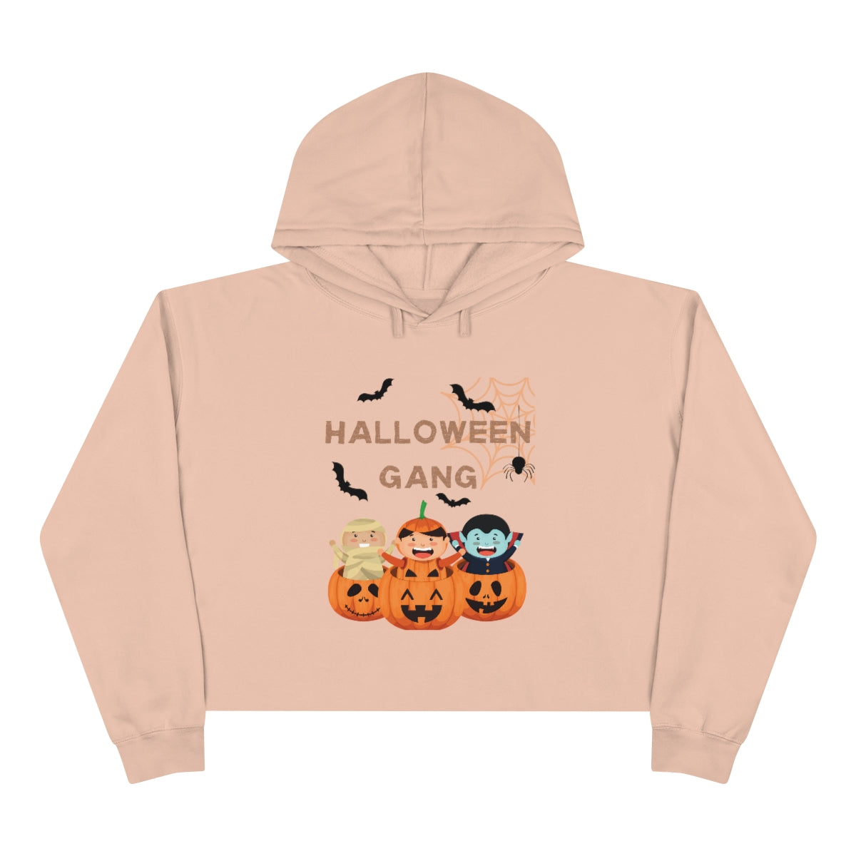 The Happy Halloween Pumpkin Gang Crop Hoodie