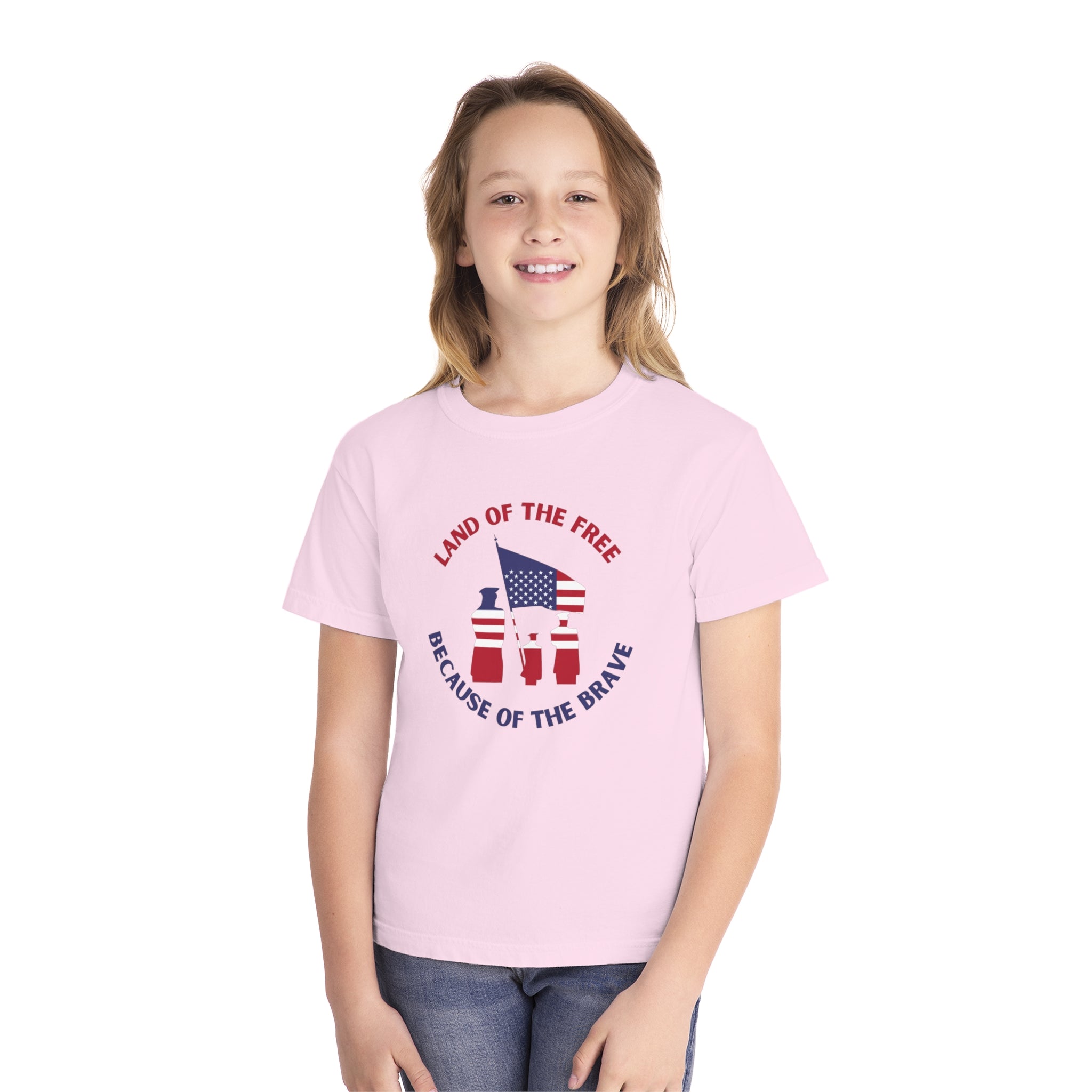 Memorial Day Land Of The Free Youth Midweight Tee