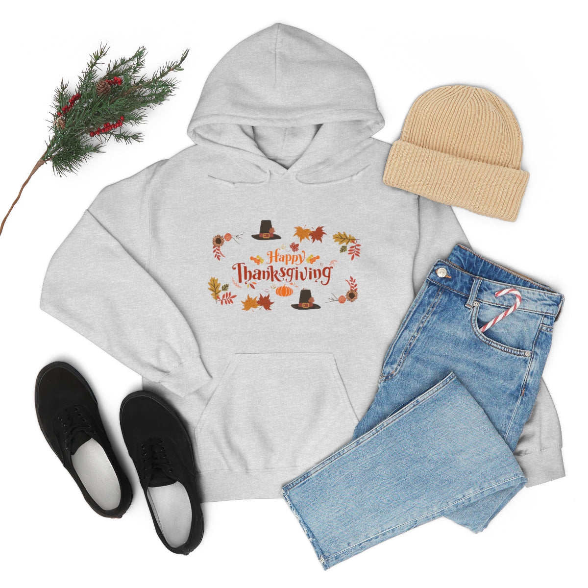 Happy Thanksgiving Unisex Heavy Blend™ Hooded Sweatshirt