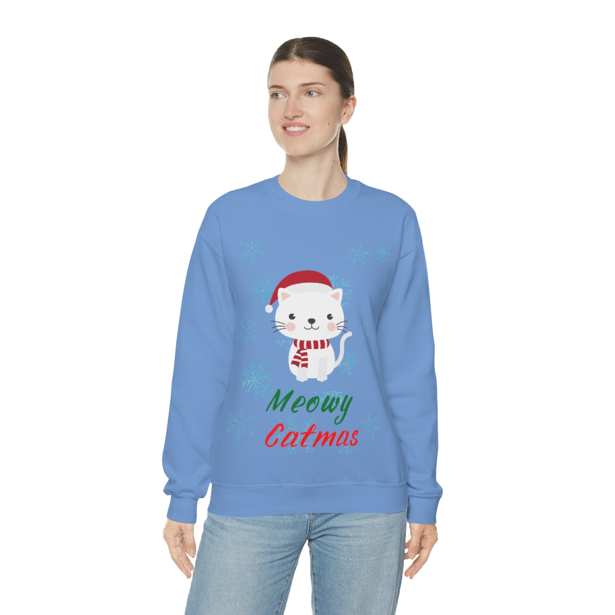 Meowy Catmas Unisex Heavy Blend™ Crewneck Sweatshirt