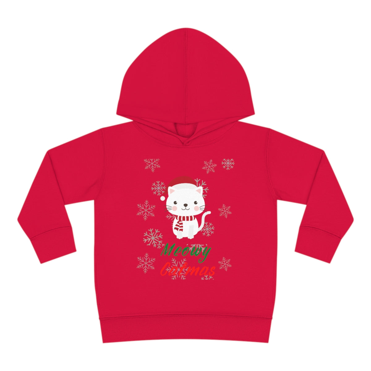 Meowy Catmas Toddler Pullover Fleece Hoodie