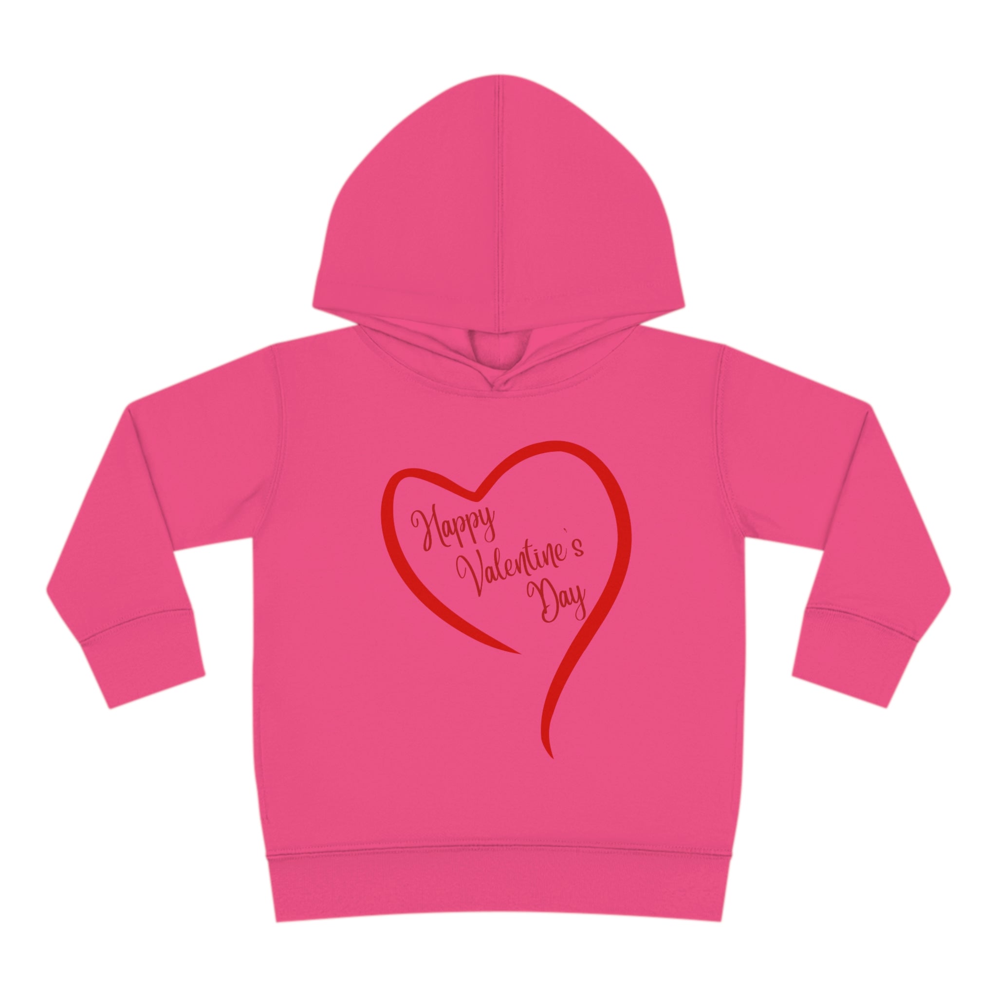 Happy Valentine's Day Toddler Pullover Fleece Hoodie