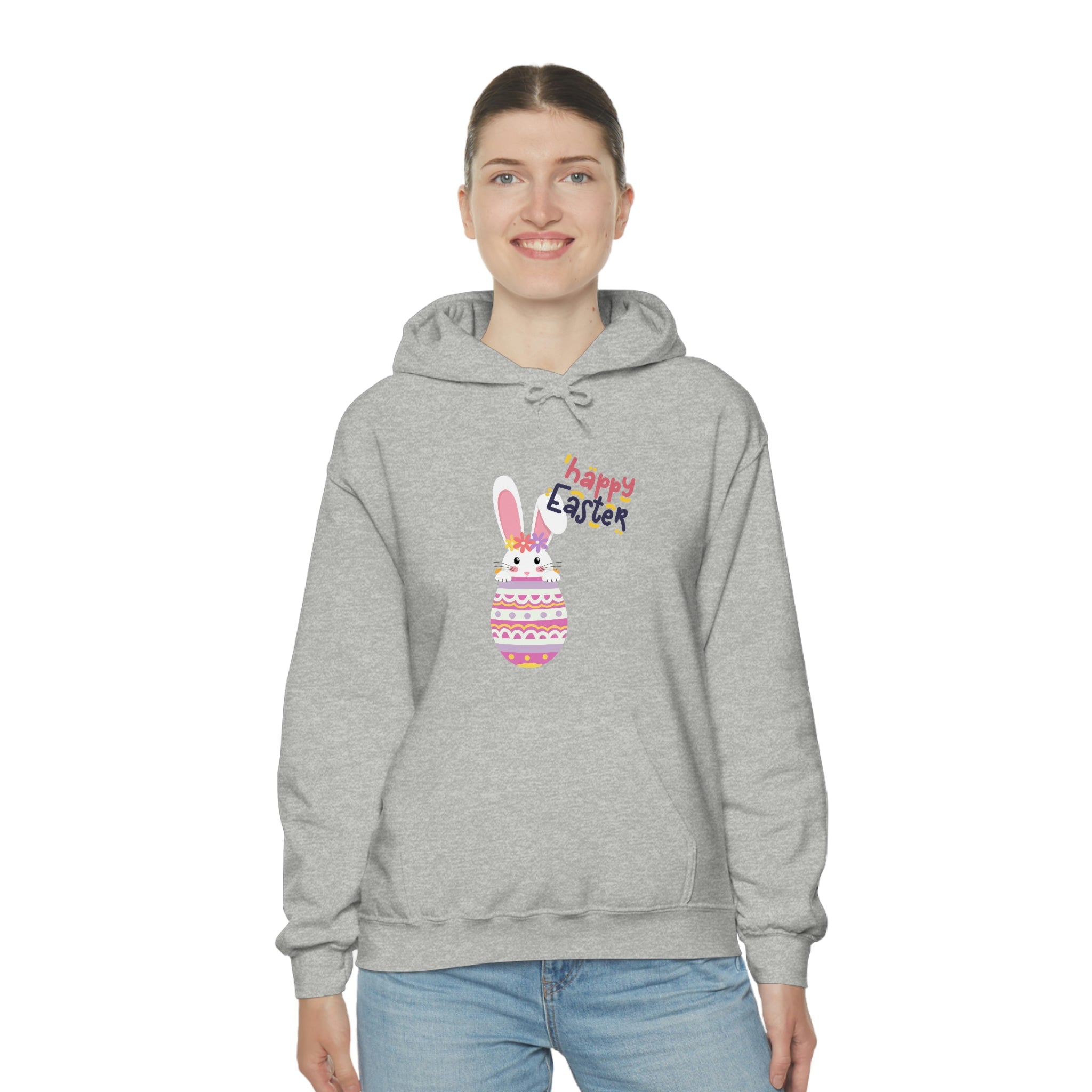 Happy Easter Day Bunny Unisex Heavy Blend™ Hooded Sweatshirt