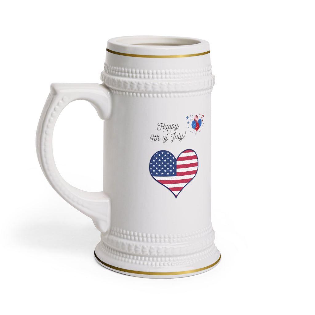Happy 4th of July Beer Stein Mug