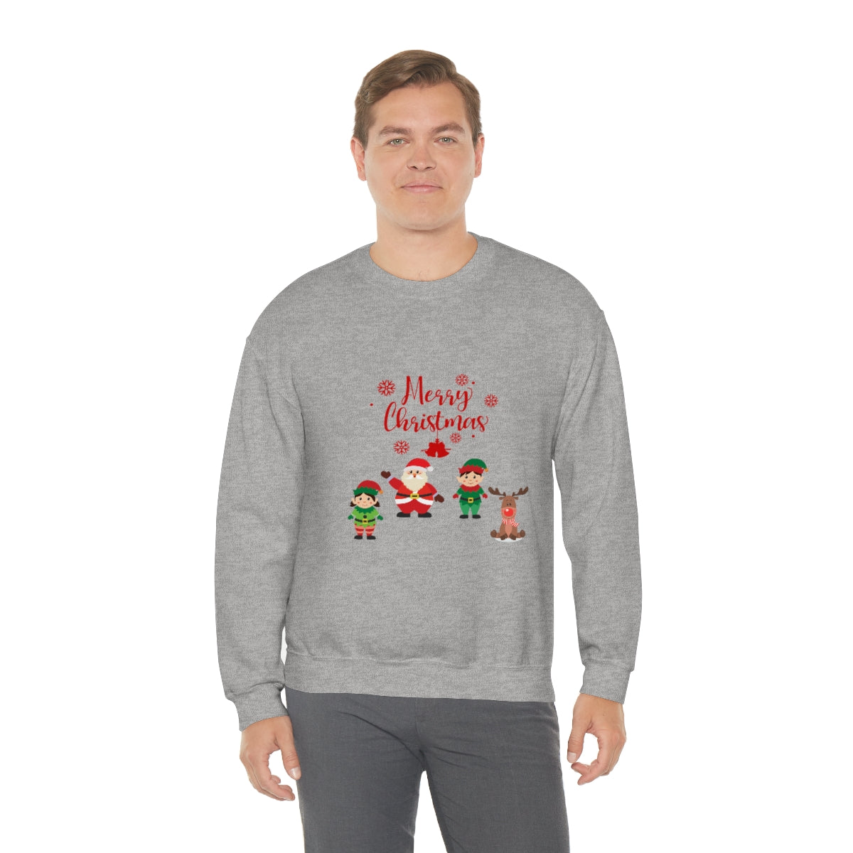 Merry Christmas From Santa & Helpers Unisex Heavy Blend™ Crewneck Sweatshirt