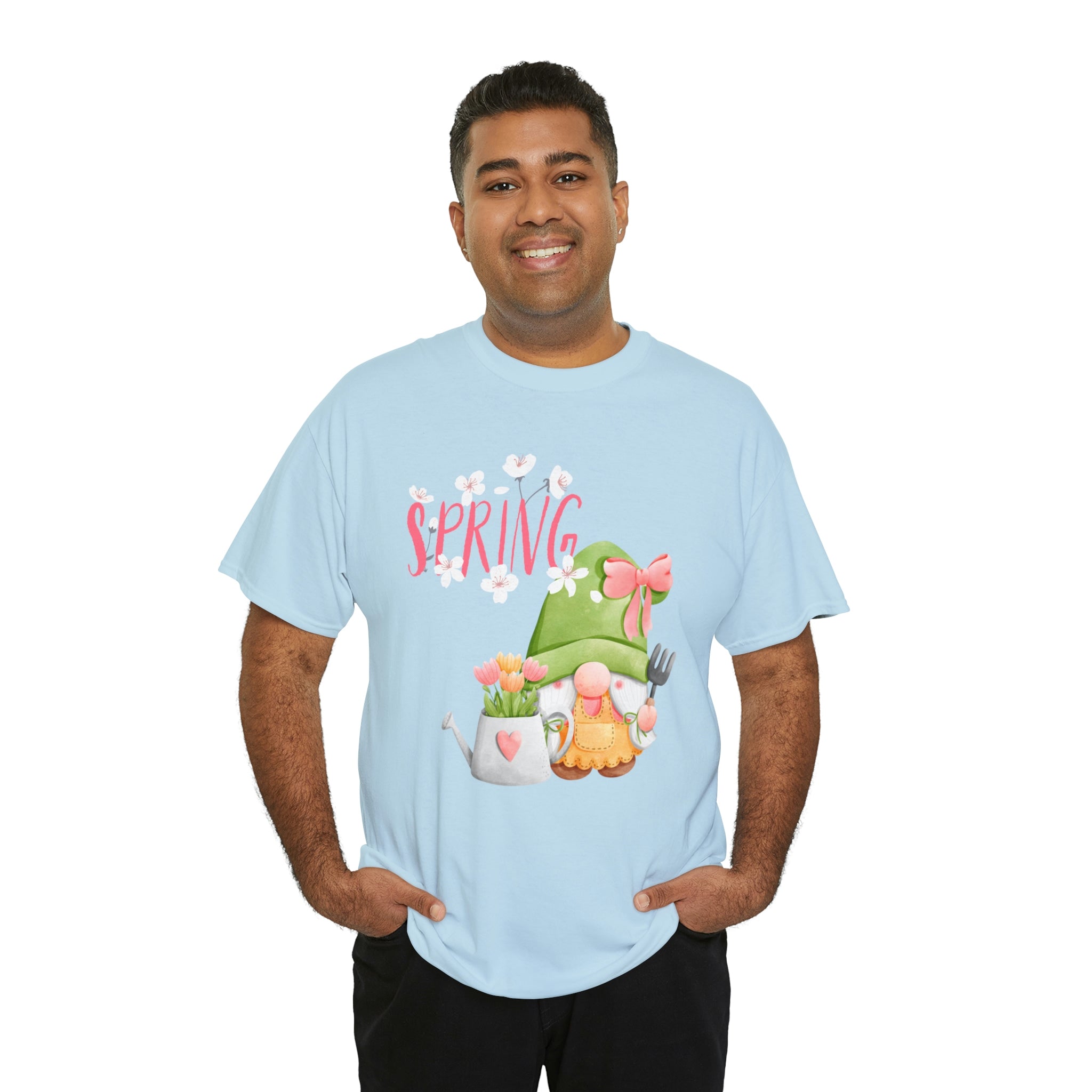 Gnome Happy Spring Unisex Heavy Cotton Tee