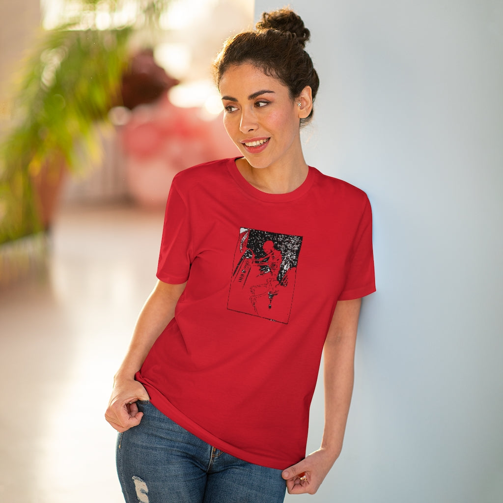 Skeleton Piano Player Organic Creator T-shirt - Unisex