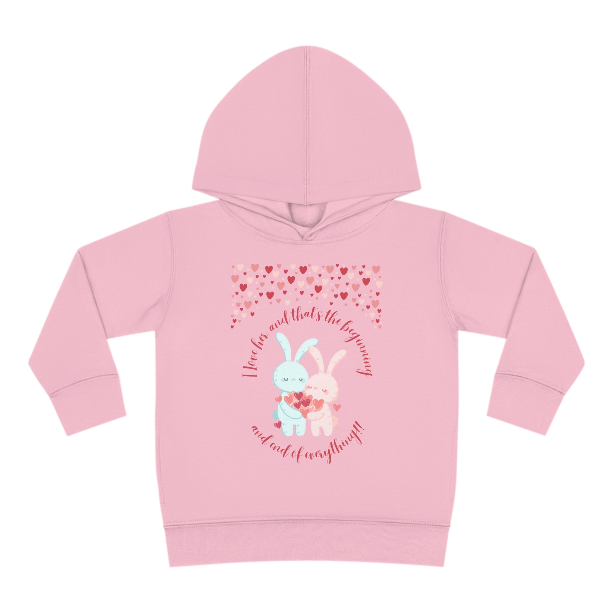 The I Love Her U & Me Toddler Pullover Fleece Hoodie