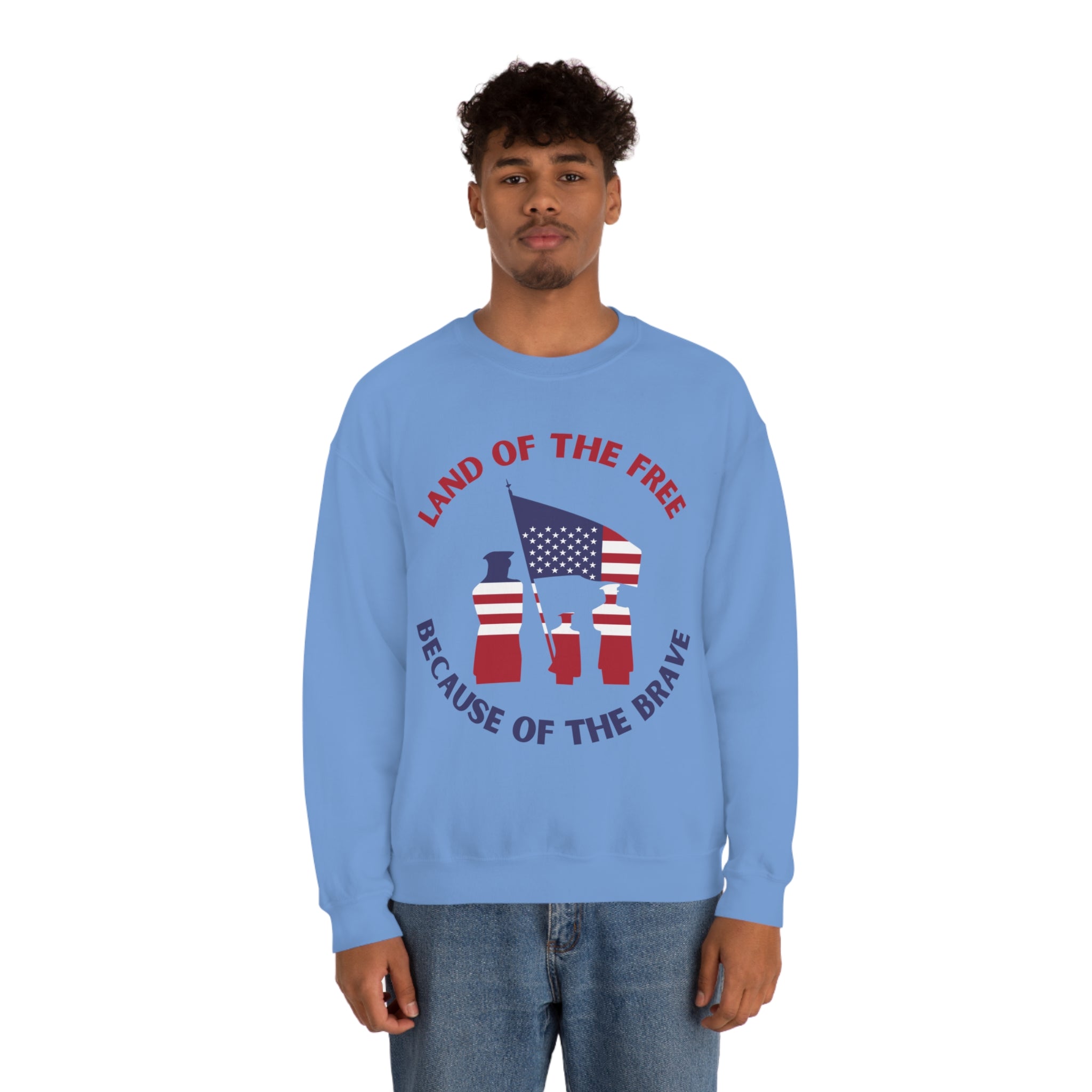 Memorial Day Land Of The Free Unisex Heavy Blend™ Crewneck Sweatshirt