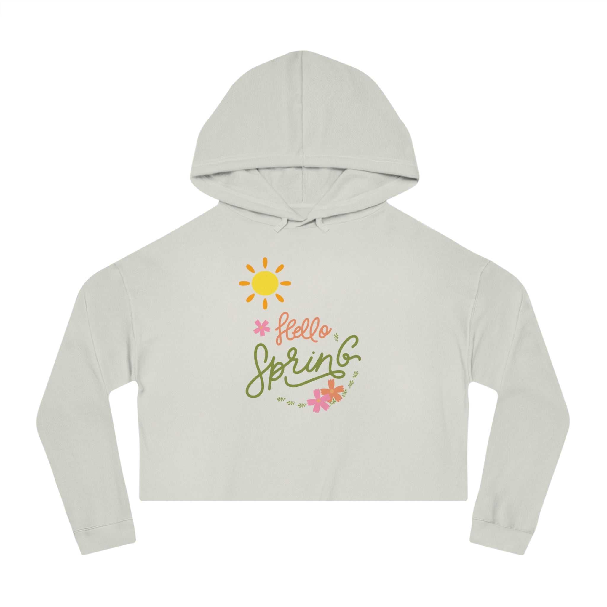 Spring Sunshine Women’s Cropped Hooded Sweatshirt