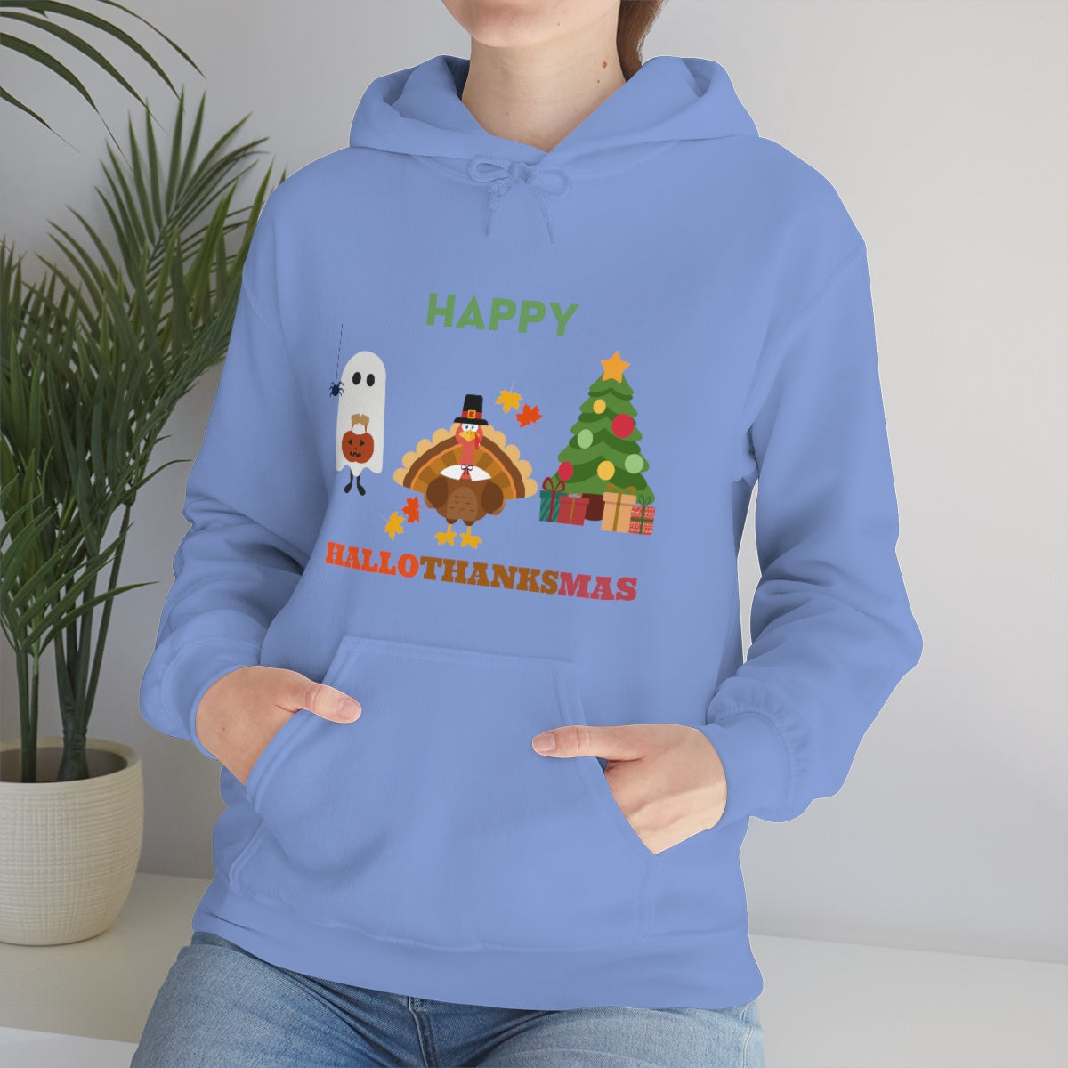 Happy Hallothanksmas Unisex Heavy Blend™ Hooded Sweatshirt