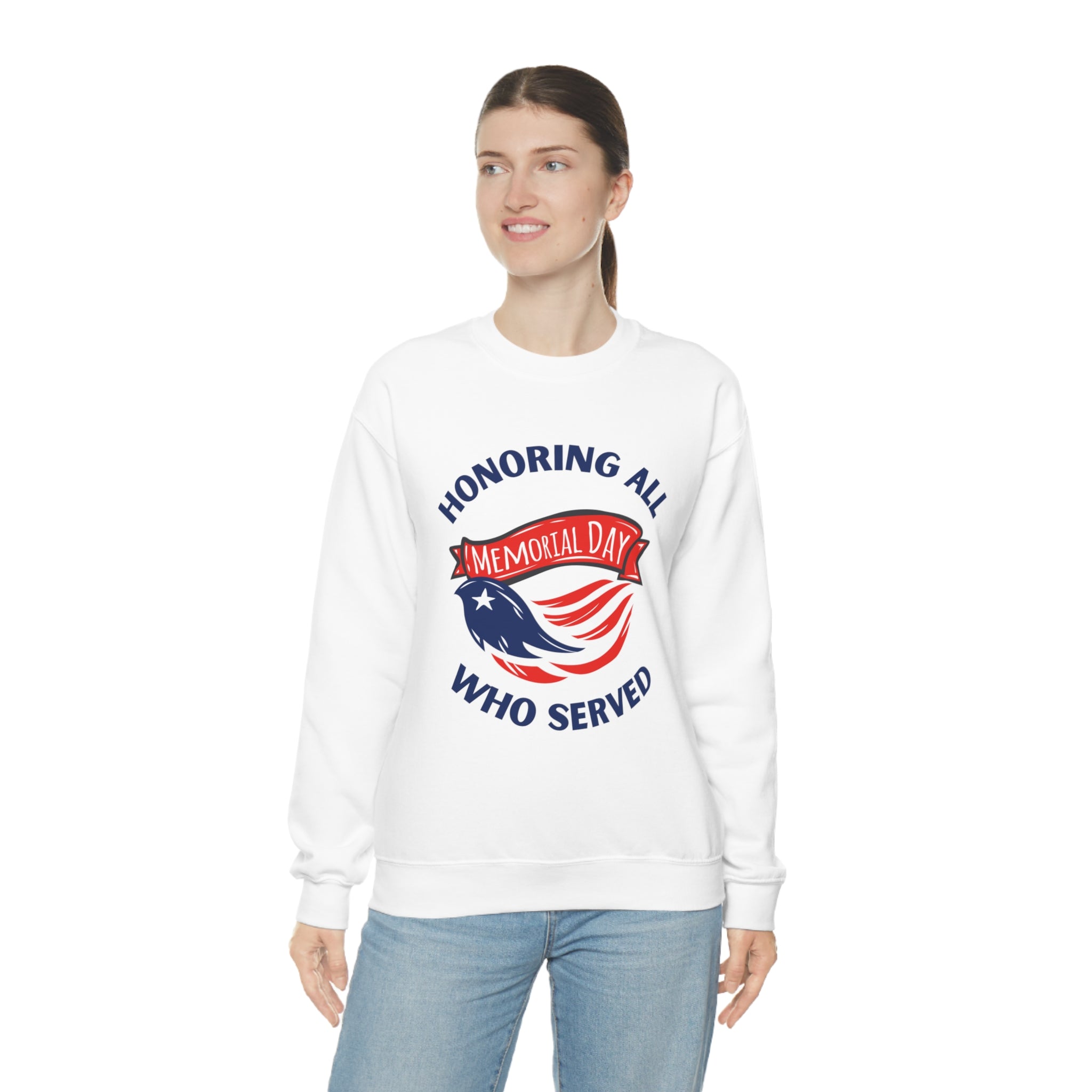 Memorial Day Honoring All Who Served Unisex Heavy Blend™ Crewneck Sweatshirt