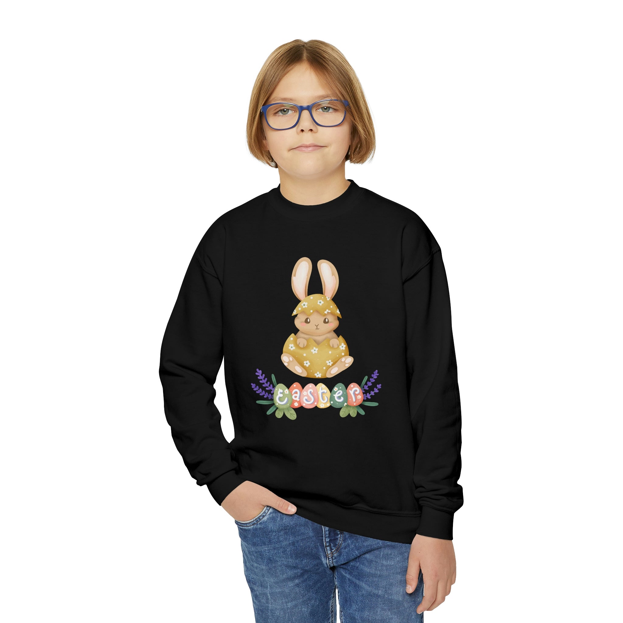 Easter Hunt Is On Youth Crewneck Sweatshirt