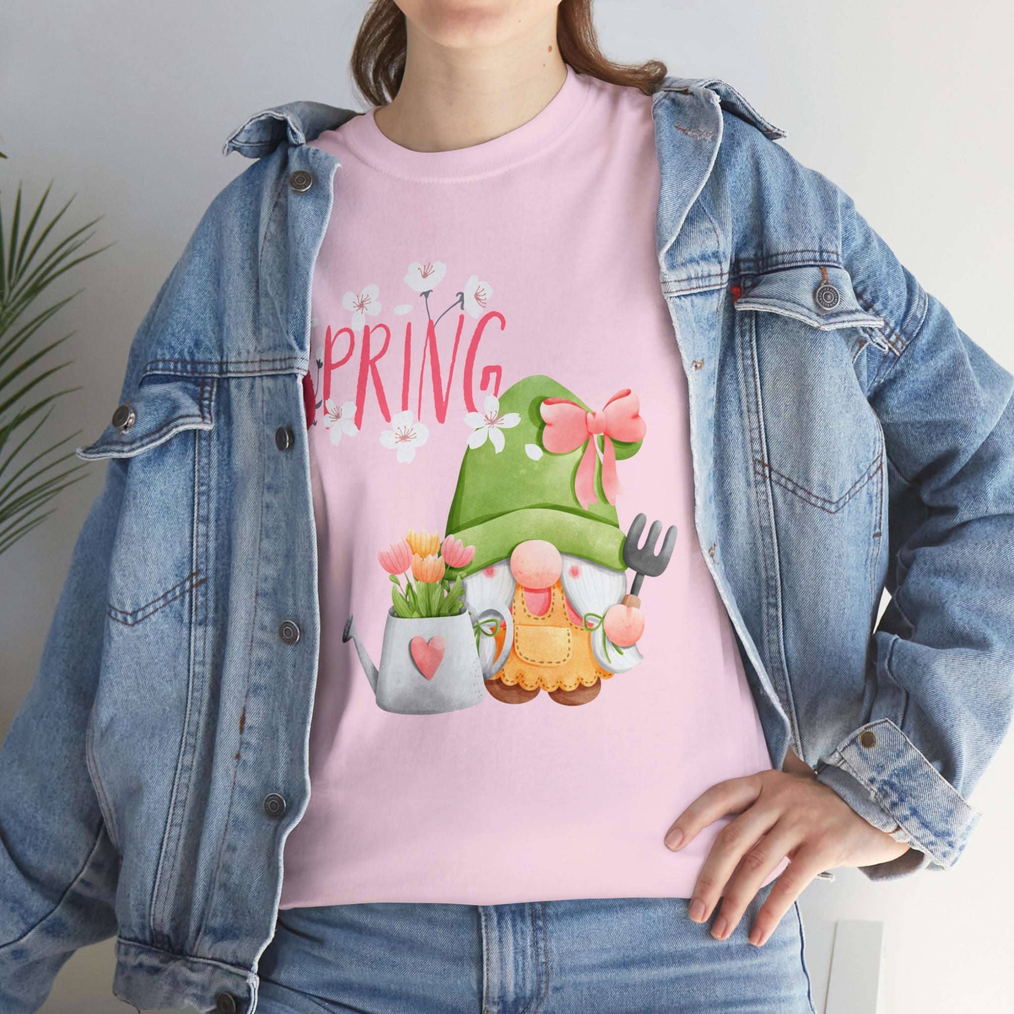 Gnome Happy Spring Unisex Heavy Cotton Tee