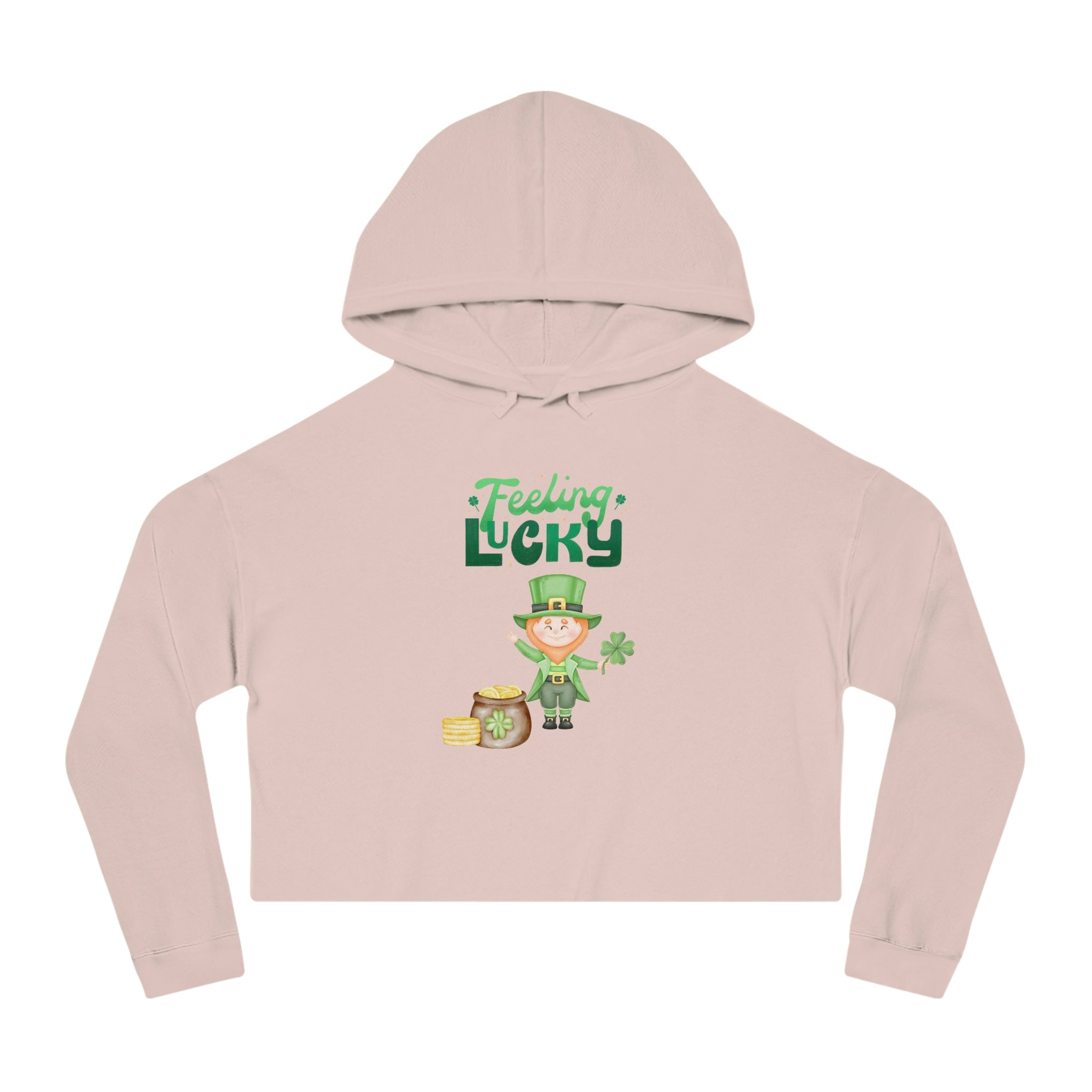 Feeling Lucky Women’s Cropped Hooded Sweatshirt